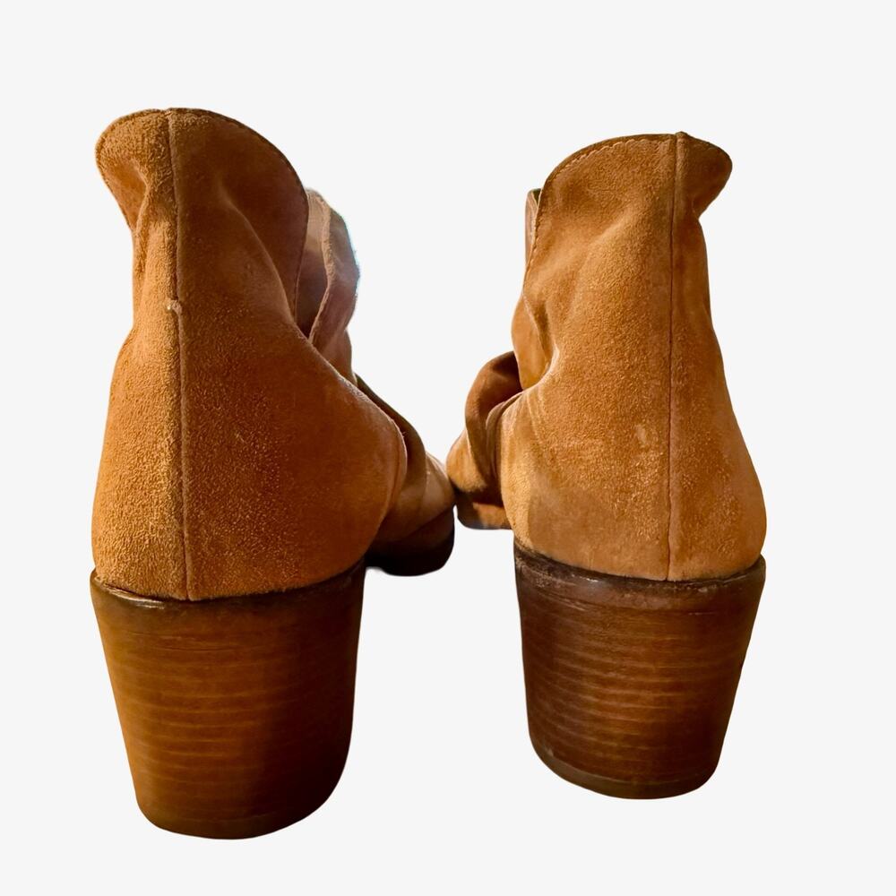Sundance Suede Leather Open Toe Ankle Booties Chunky Heel Shoes Boots 40 9 / 9.5 - Picture 10 of 16